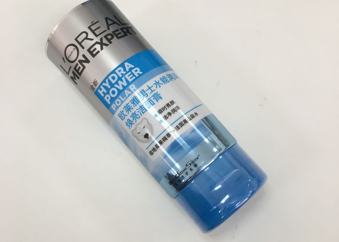 Tubo laminado de barrera de plástico PBL con barrera de EVOH transparente, transparente, espesor de pared de 300μ para envases cosméticos
