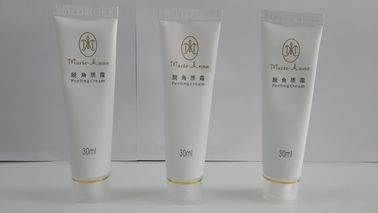 30 ml Tubo de plástico cosmético laminado de aluminio blando blanco con barrera para embalaje de crema para pelar