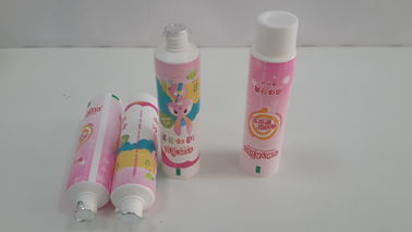 manguera de empaquetado laminada de los niños 40g de la crema dental del diente del tubo plástico suave del gel con el casquillo plano liso