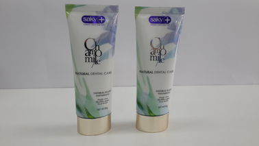 Cosmético de aluminio de la capa que empaqueta la impresión oval de la serigrafía del tubo en el sellado frío de plata