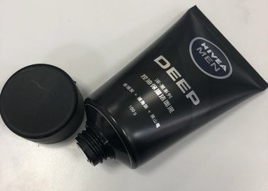 Tubo de empaquetado cosmético plástico de la despedregadora facial de los hombres combinado con la impresión de la serigrafía